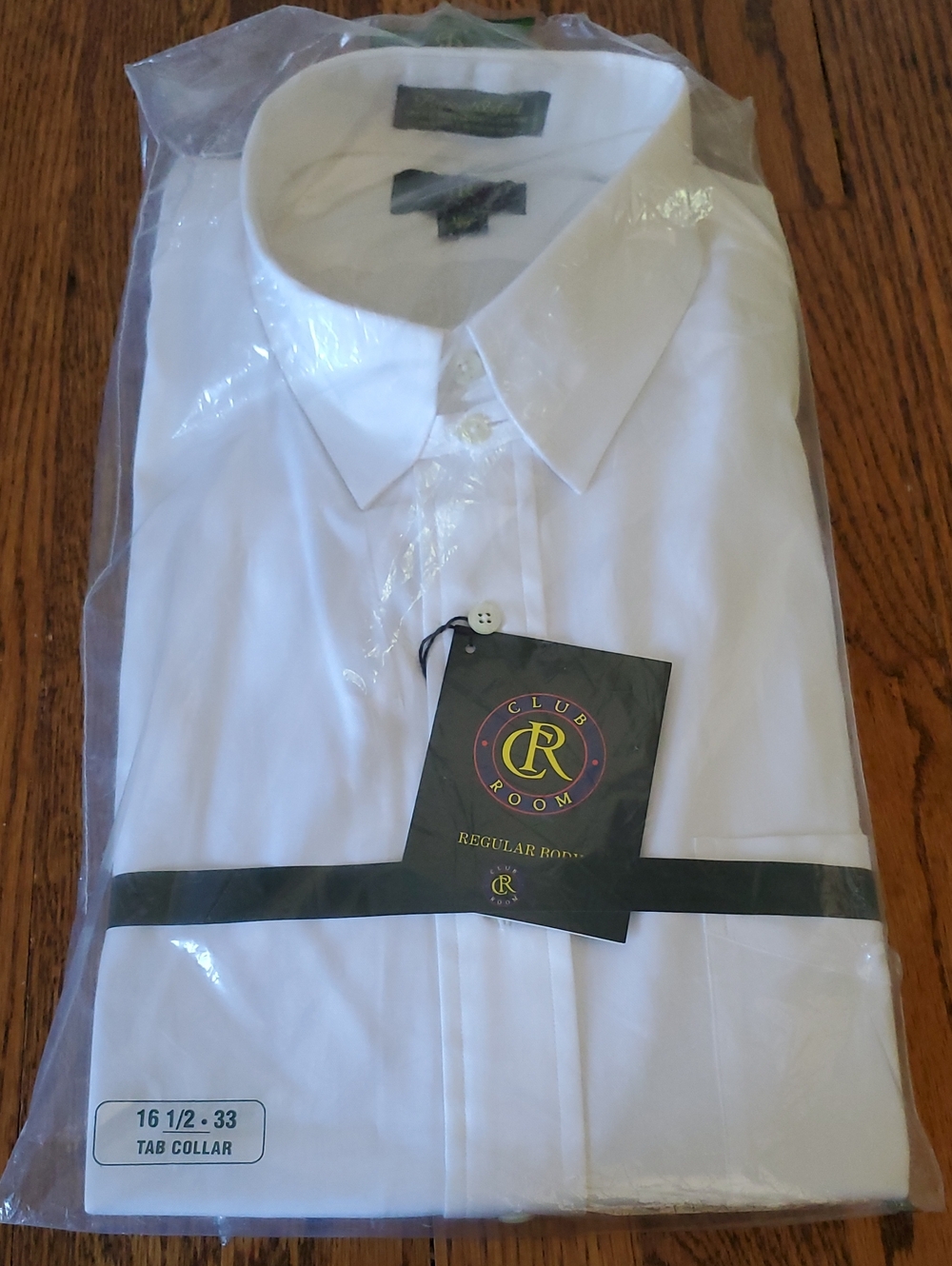 NWT Club Room White Men’s Dress Shirt - Tab Collar